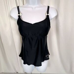 WALT DISNEY WORLD WOMENS TANKINI BLACK SIZE S